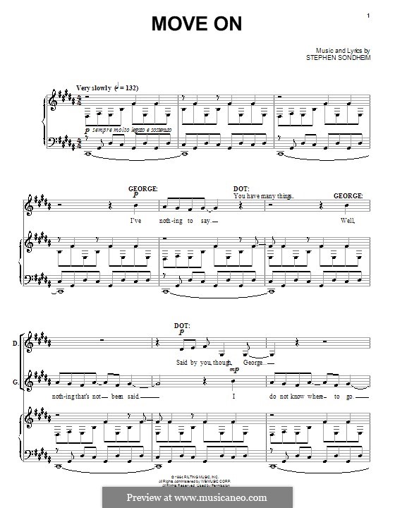 Move on: Für Stimme und Klavier (oder Gitarre) by Stephen Sondheim