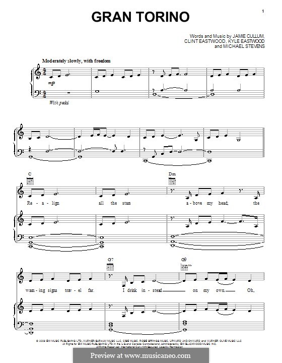 Gran Torino (Jamie Cullum): Für Stimme und Klavier (oder Gitarre) by Kyle Eastwood, Michael Stevens
