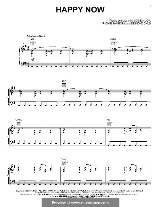 Happy Now (Bon Jovi): Happy Now (Bon Jovi) by Desmond Child, Jon Bon Jovi, Richie Sambora
