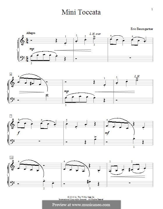 Mini Toccata: Für Klavier by Eric Baumgartner