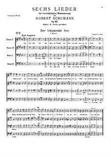 Sechs Lieder, Op.33: Sechs Lieder by Robert Schumann