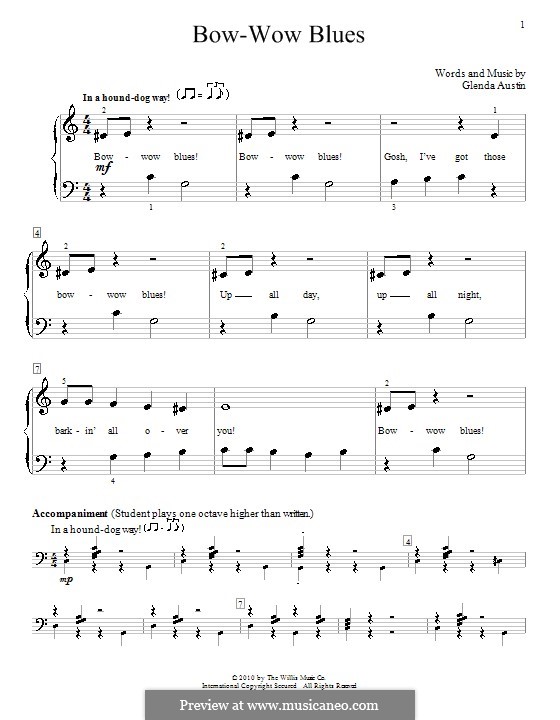 Bow-Wow Blues: Für Klavier by Glenda Austin