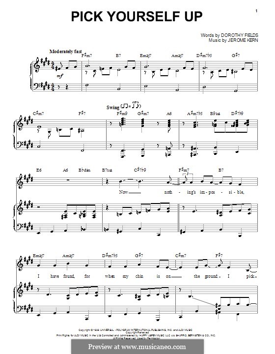 Pick Yourself Up: Für Stimme und Klavier oder Gitarre (Frank Sinatra) by Jerome Kern