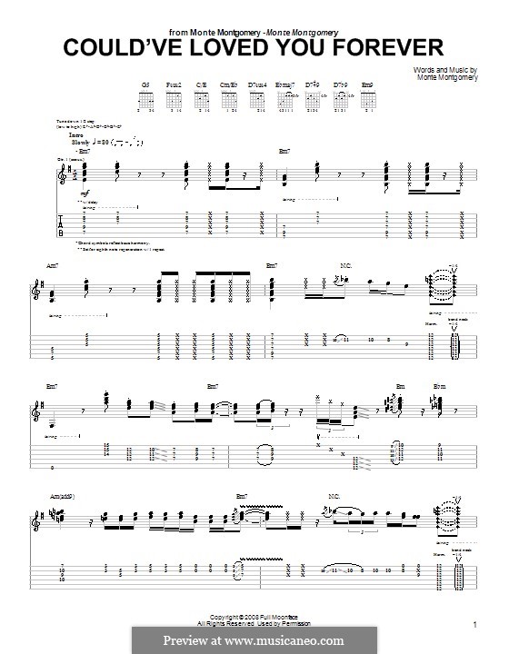 Could've Loved You Forever: Für Gitarre mit Tab by Monte Montgomery