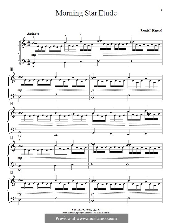 Morning Star Etude: Für Klavier by Randall Hartsell