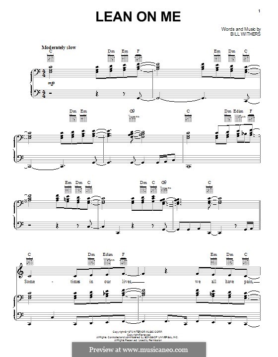 Vocal version: Für Stimme und Klavier (oder Gitarre) by Bill Withers