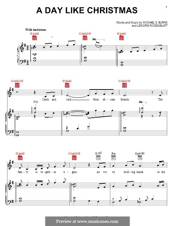 A Day Like Christmas: Für Stimme und Klavier (oder Gitarre) by Michael S. Burns