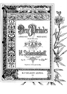 Zwei Präludien, Op.20: Zwei Präludien by Nikolai Scherbatschöw