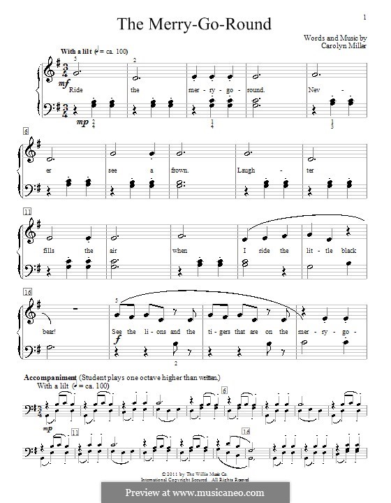 The Merry-Go-Round: Für Klavier by Carolyn Miller