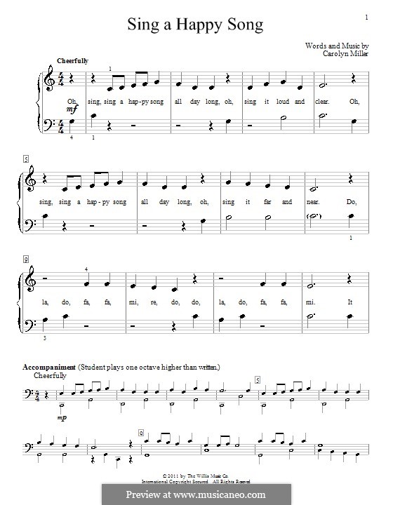 Sing a Happy Song: Für Klavier by Carolyn Miller