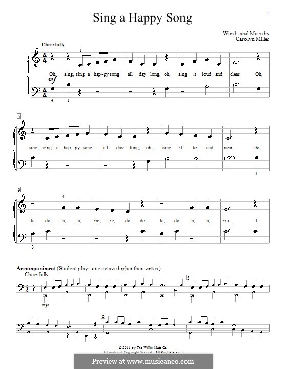 Sing a Happy Song: Für Klavier by Carolyn Miller