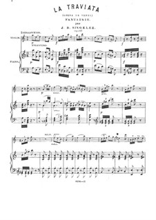 Fantasie über Themen aus 'La Traviata' von Verdi, Op.107: Fantasie über Themen aus 'La Traviata' von Verdi by Jean Baptiste Singelée