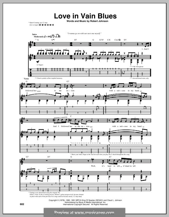 eric clapton love in vain tab eric clapton love in vain tab