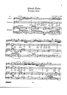 Abend-Feier. Sechs Gesänge, Op.154: Abend-Feier. Sechs Gesänge by Louis Spohr