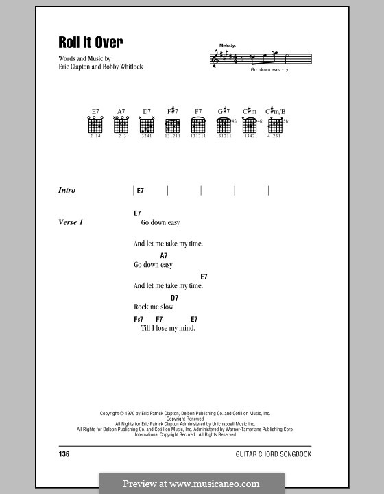 Roll It Over: Text und Akkorde by Bobby Whitlock