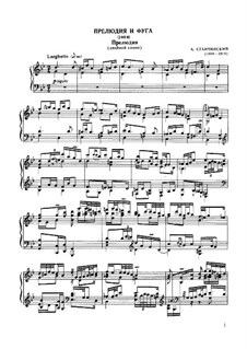 Präludium und Fuge: Präludium und Fugue by Alexei Stantschinski