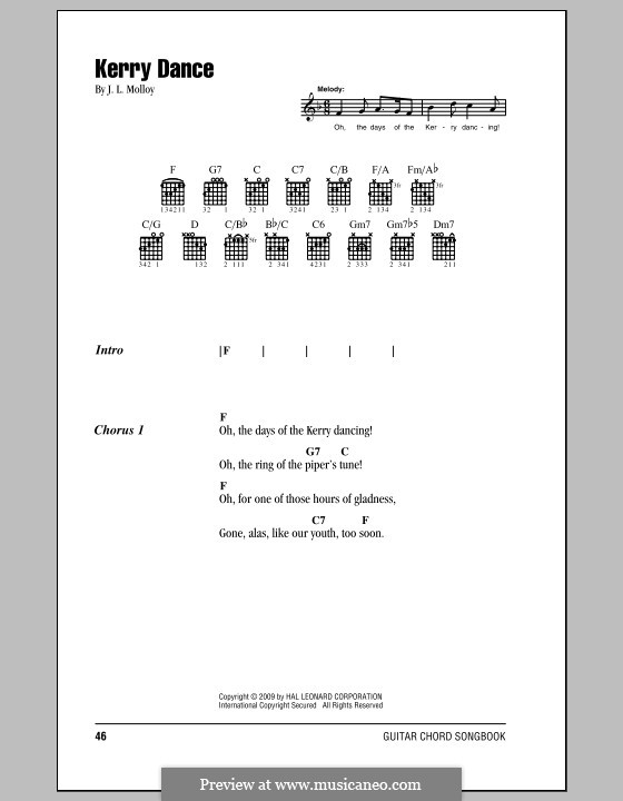 The Kerry Dance: Text und Akkorde by James L. Molloy