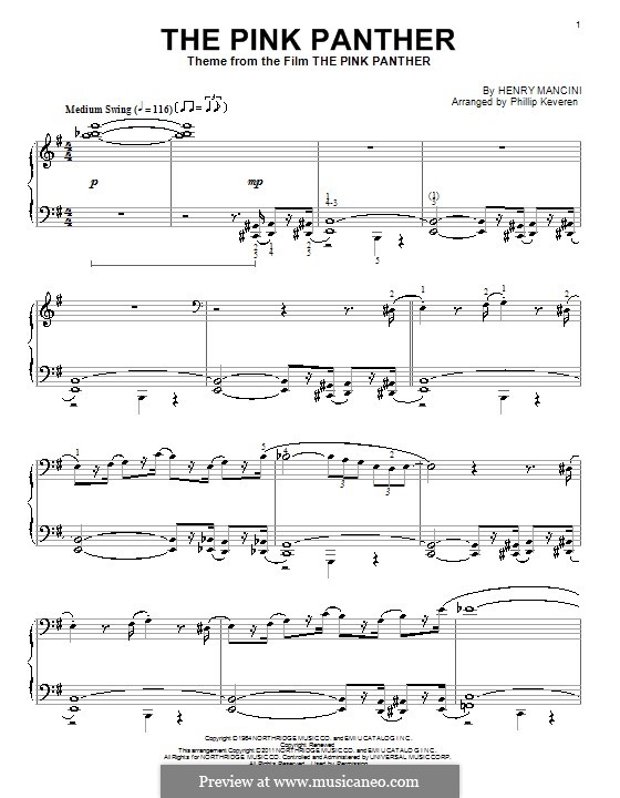 Piano version: Für einen Interpreten by Henry Mancini