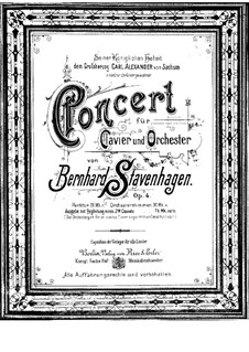 Klavierkonzert Nr.1 in h-Moll, Op.4: Vollpartitur by Bernhard Stavenhagen
