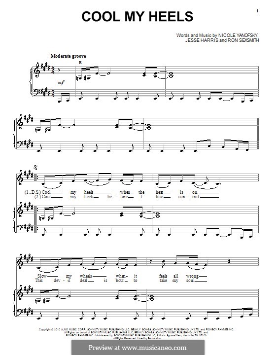 Cool My Heels: Für Stimme und Klavier by Jesse Harris, Nicole Yanofsky, Ron Sexsmith
