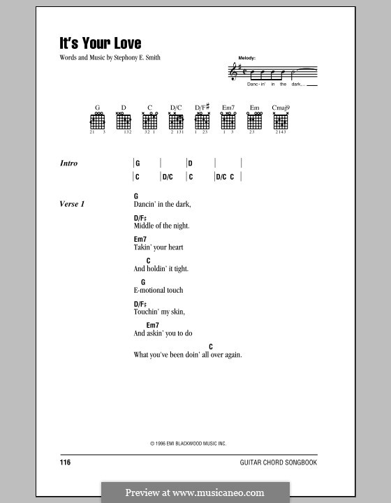 It's Your Love (Tim McGraw and Faith Hill): Text und Akkorde by Stephony Smith