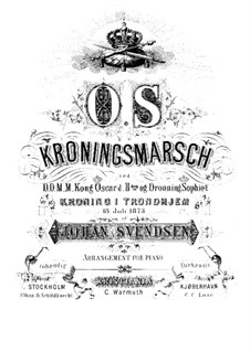 Kronungsmarsch für Krönung König Oscar II, Op.13: Für Klavier by Johan Svendsen