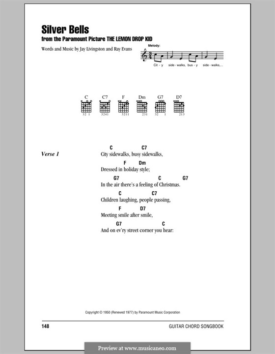 Vocal version: Text und Akkorde by Jay Livingston, Raymond Evans