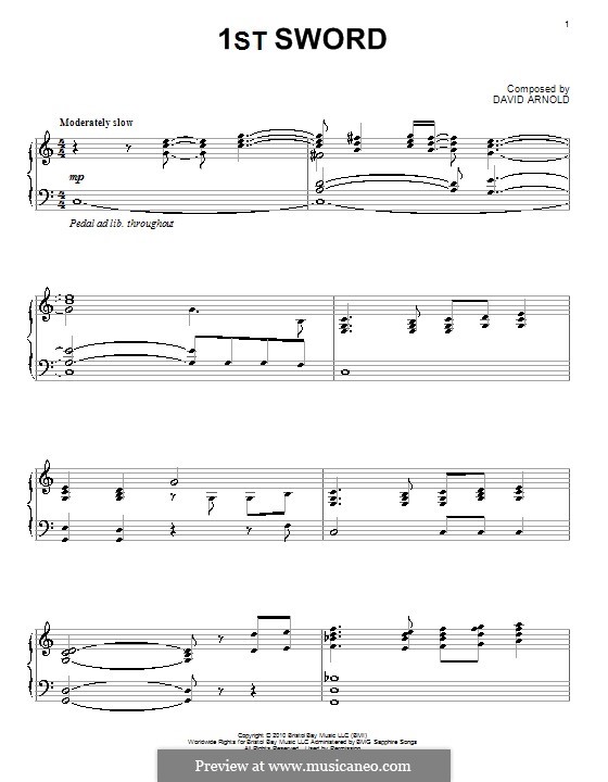 1st Sword: Für Klavier by David Arnold