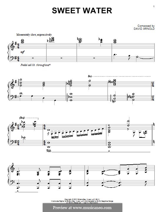 Sweet Water: Für Klavier by David Arnold
