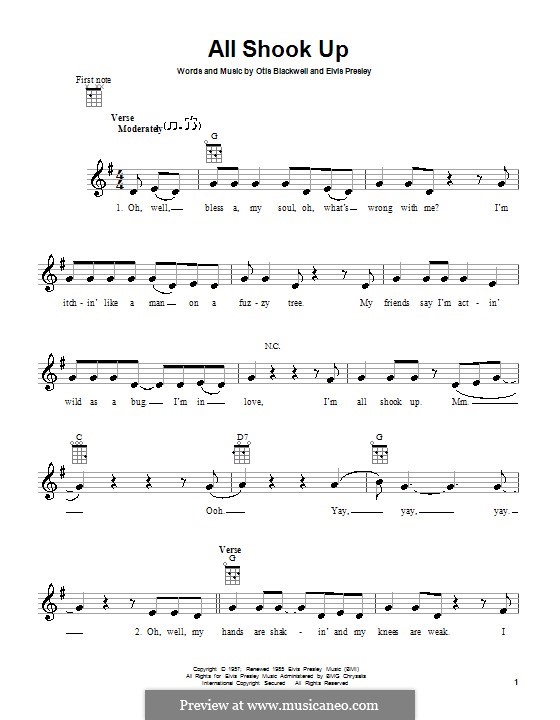 All Shook Up: Für Ukulele by Elvis Presley, Otis Blackwell