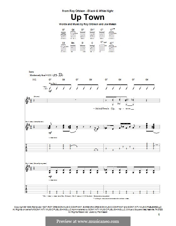 Up Town: Für Gitarre mit Tab by Joe Melson