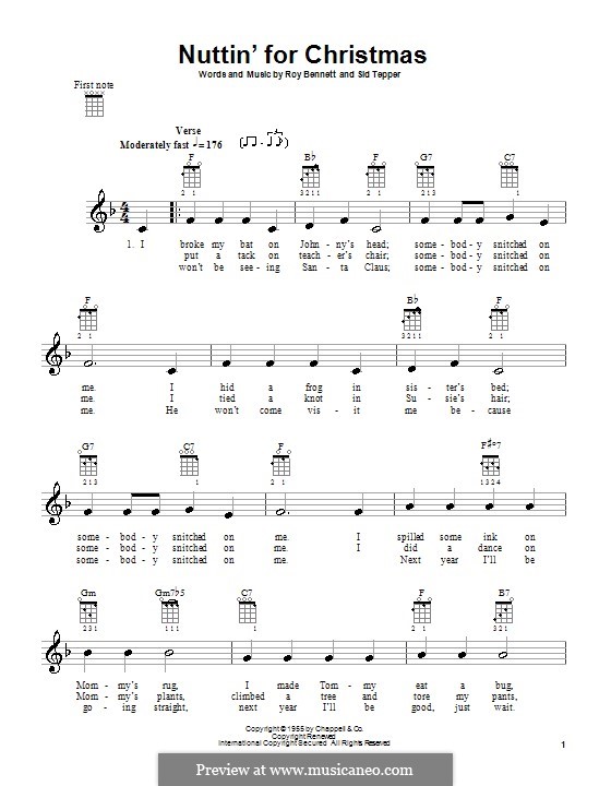 Nuttin' for Christmas: Für Ukulele by Sid Tepper