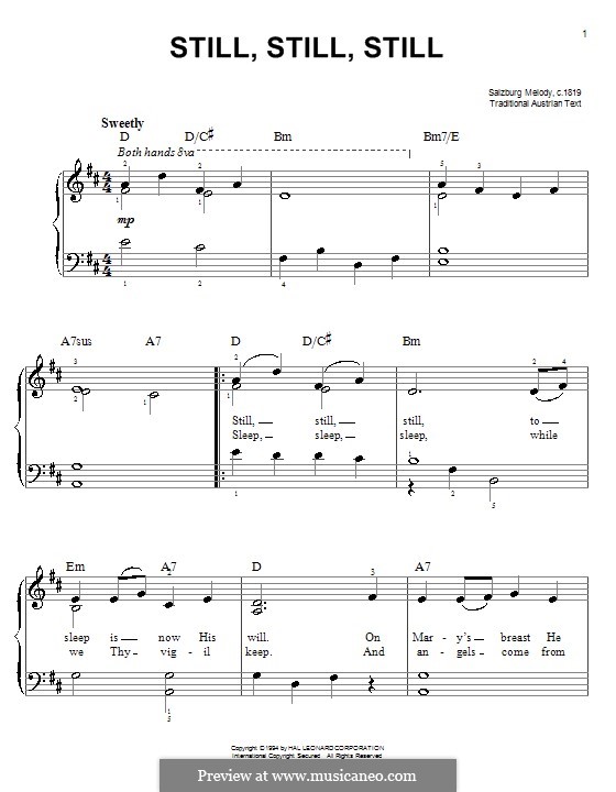 Still, Still, Still: Für Klavier, leicht by folklore