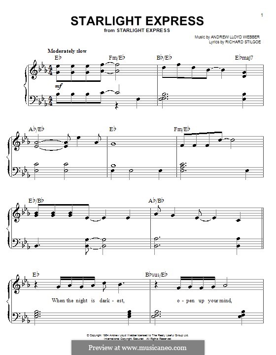 Starlight Express (Starlight Express) von A.L. Webber Noten auf MusicaNeo