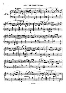 Vier Mazurkas, Op.1: Vier Mazurkas by Thomas Tellefsen