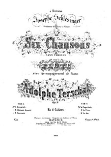Lieder ohne Worte, Op.9: Nr.4-6, für Flöte und Klavier by Adolf Terschak