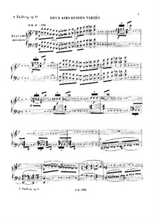 Variationen über zwei russische Arien, Op.17: Variationen über zwei russische Arien by Sigismond Thalberg