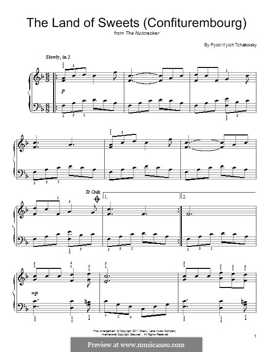 Nr.10 Im Zauberschloss von Zuckerburg: Bearbeitung für Klavier by Pjotr Tschaikowski