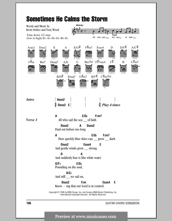 Sometimes He Calms the Storm: Texte und Akkorde by Kevin Stokes, Tony Wood