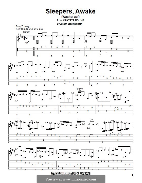 No.1 Wachet auf (Sleepers Awake): Für Gitarre by Johann Sebastian Bach