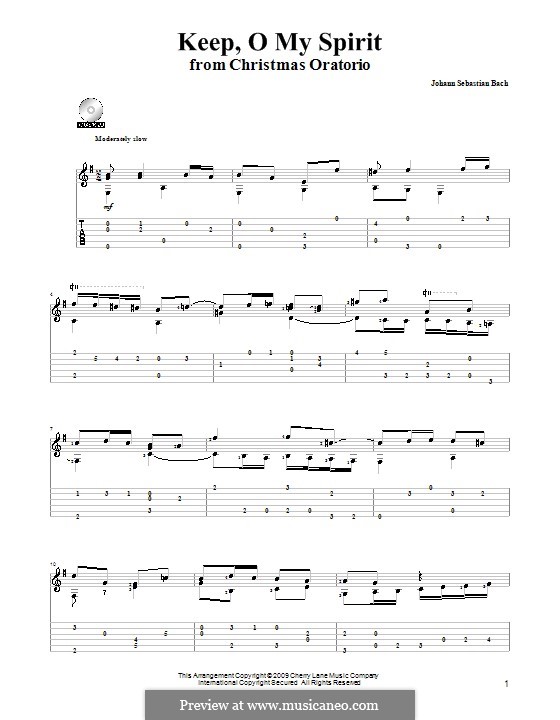 Nr.31 Schließe, mein Herze: Für Gitarre by Johann Sebastian Bach