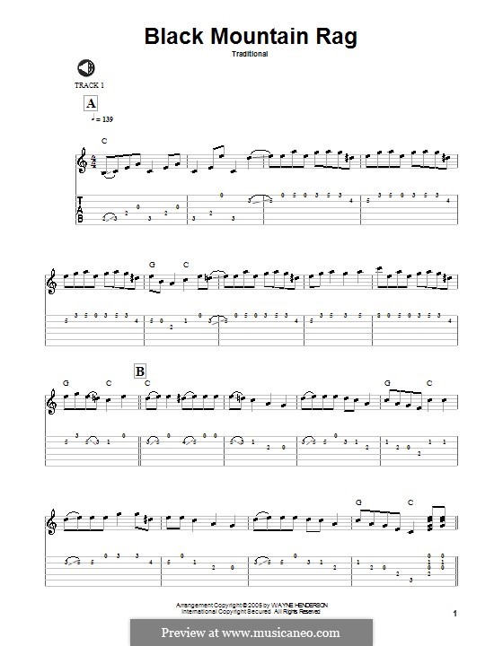 Black Mountain Rag: Für Gitarre by folklore