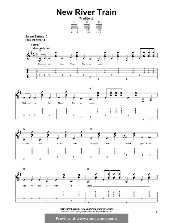 New River Train: Für Gitarre mit Tabulatur by folklore