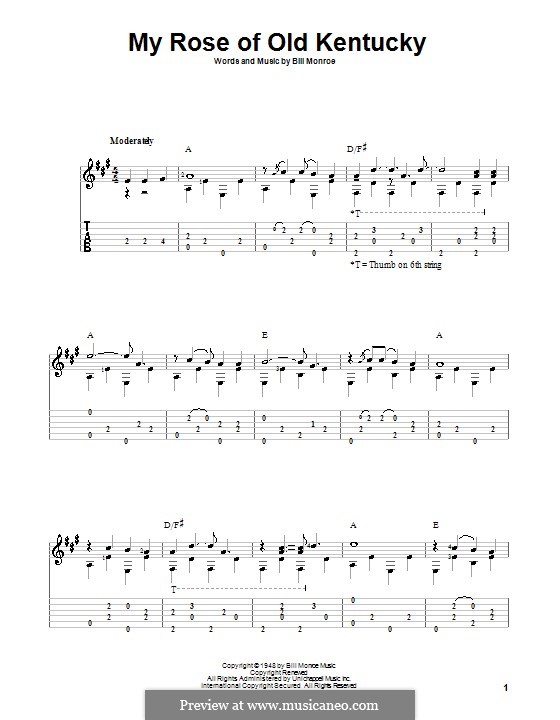 My Rose of Old Kentucky von B. Monroe Noten auf MusicaNeo