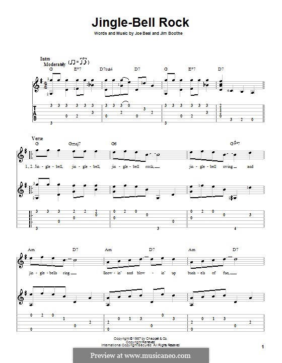 Jingle Bell Rock von J. Boothe, J. Beal Noten auf MusicaNeo