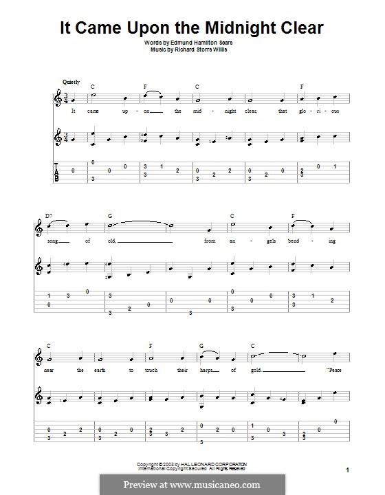 Guitar version: Für einen Interpreten by Richard Storrs Willis