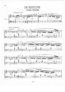 La Blondine. Polka-redowa: La Blondine. Polka-redowa by Hermann Adolf Wollenhaupt