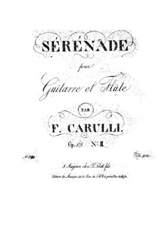 Serenade für Gitarre und Flöte (oder Violine), Op.109 No.2: Serenade für Gitarre und Flöte (oder Violine) by Ferdinando Carulli