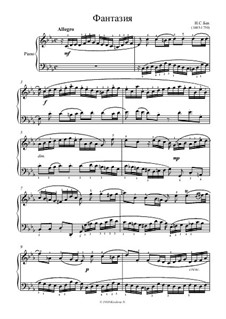 Fantasie in c-Moll, BWV 919: Für Klavier by Johann Sebastian Bach