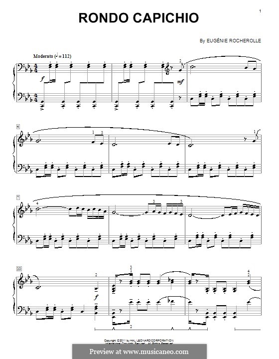 Rondo Capichio: Für Klavier by Eugénie Rocherolle